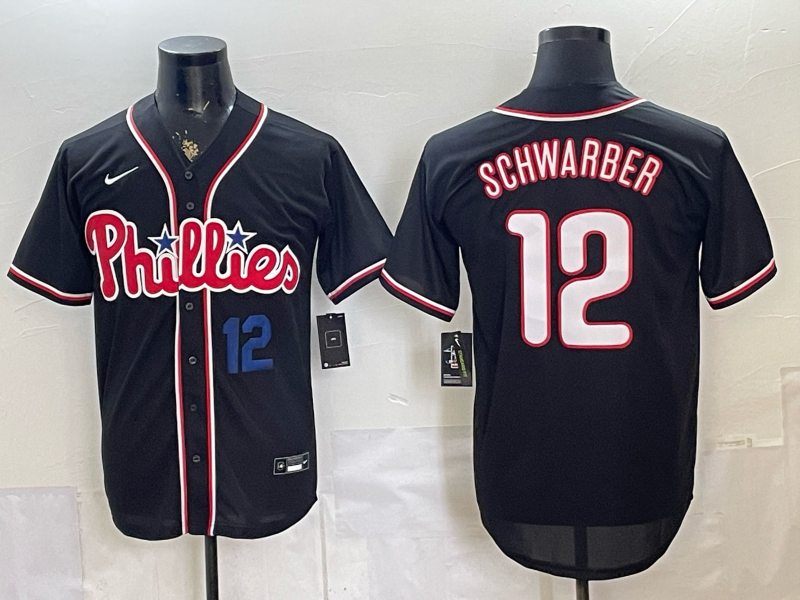 Men 2026 Philadelphia Phillies #12 Schwarber black Game Nike MLB Jersey 052700->philadelphia phillies->MLB Jersey